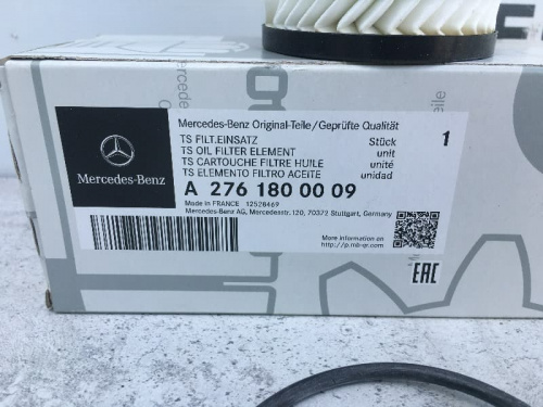 Фильтр масляный OM276 Mercedes Benz A2761800009 фото 2